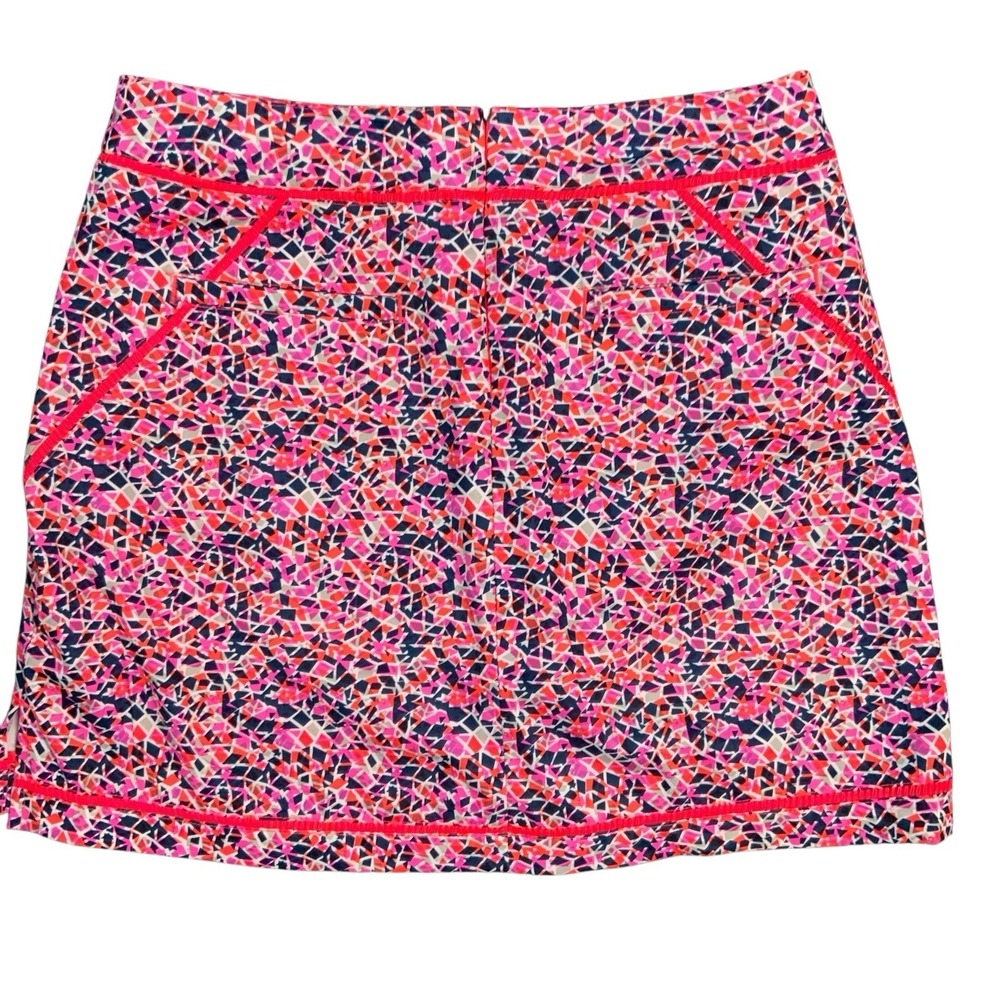 Lady Hagen Womens Golf Skort Size 6 Geometric Mosaic Print Athletic Pink Coral